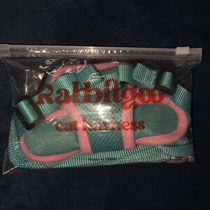 Rabbitgoo Cat Harness and Leash Set Green Pink XS Escape Proof Mesh Vest